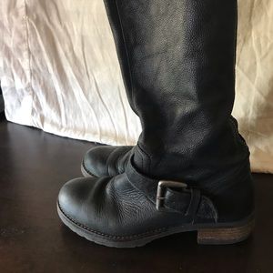 Steve Madden Knee High Black Boot with Buckle